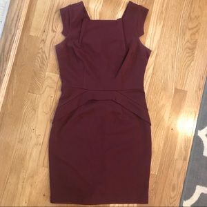 Jennifer Lopez Burgundy Cocktail Dress